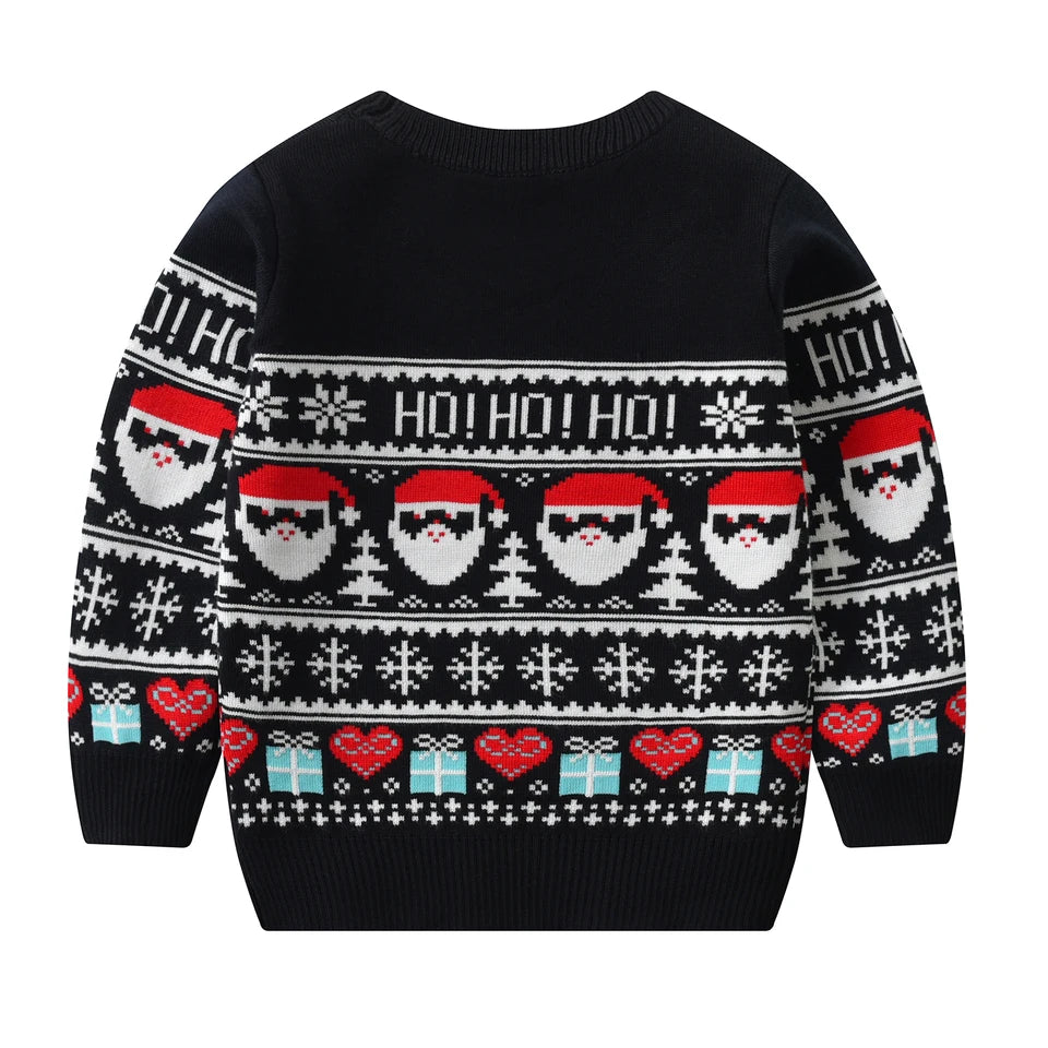 Cute style Christmas dinosaur sweater knitted pullover suitable for boys and children, suitable for festivals, daily life, sprin