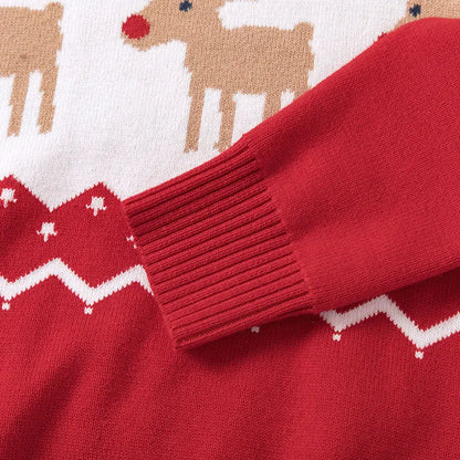 Christmas Sweaters Children Autumn Winter Warm Pullover Baby Cartoon Knitted Sweaters Kids Clothes 2-6 Year Boy Girl Xmas Jumper