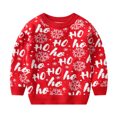 Cute style Christmas dinosaur sweater knitted pullover suitable for boys and children, suitable for festivals, daily life, sprin