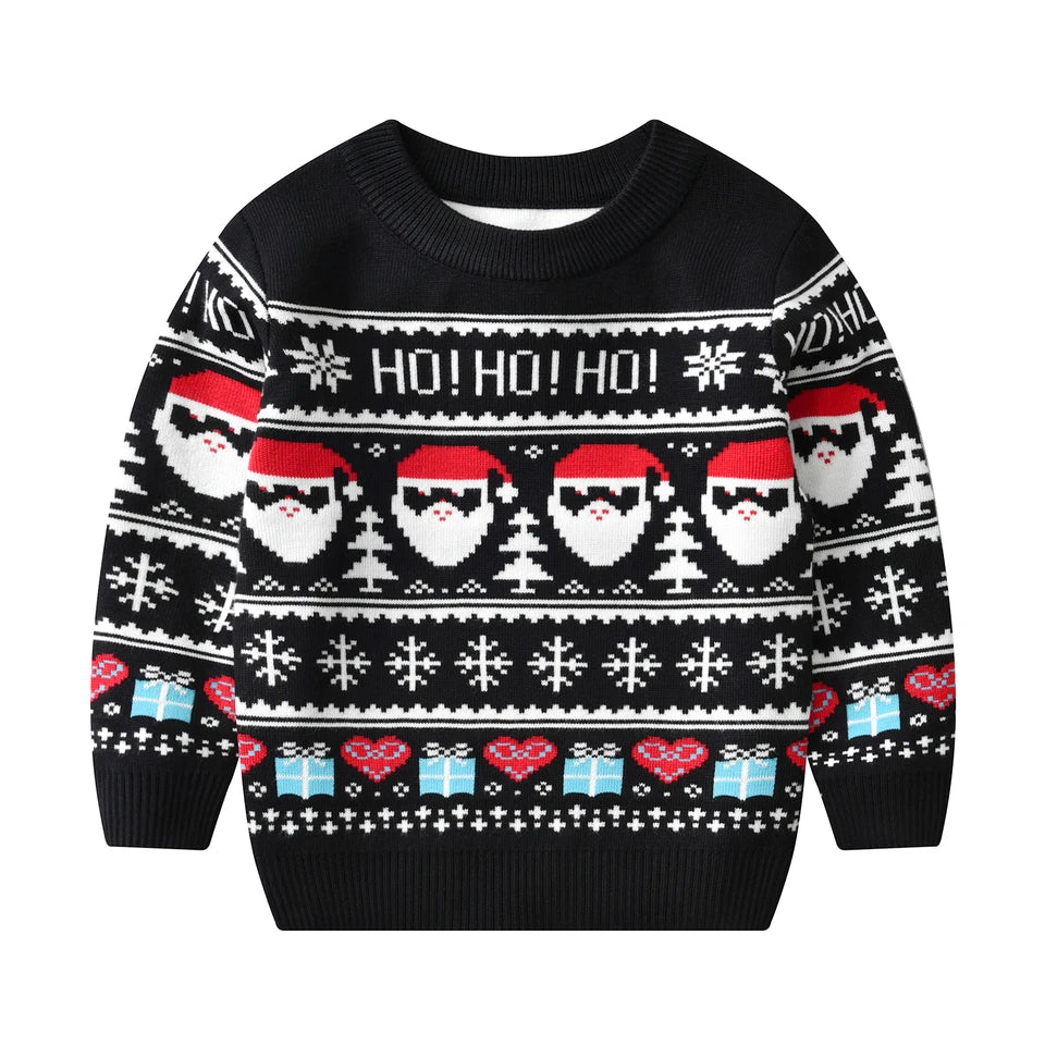 Cute style Christmas dinosaur sweater knitted pullover suitable for boys and children, suitable for festivals, daily life, sprin