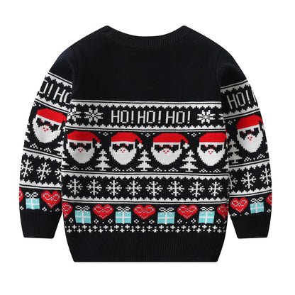 Cute style Christmas dinosaur sweater knitted pullover suitable for boys and children, suitable for festivals, daily life, sprin